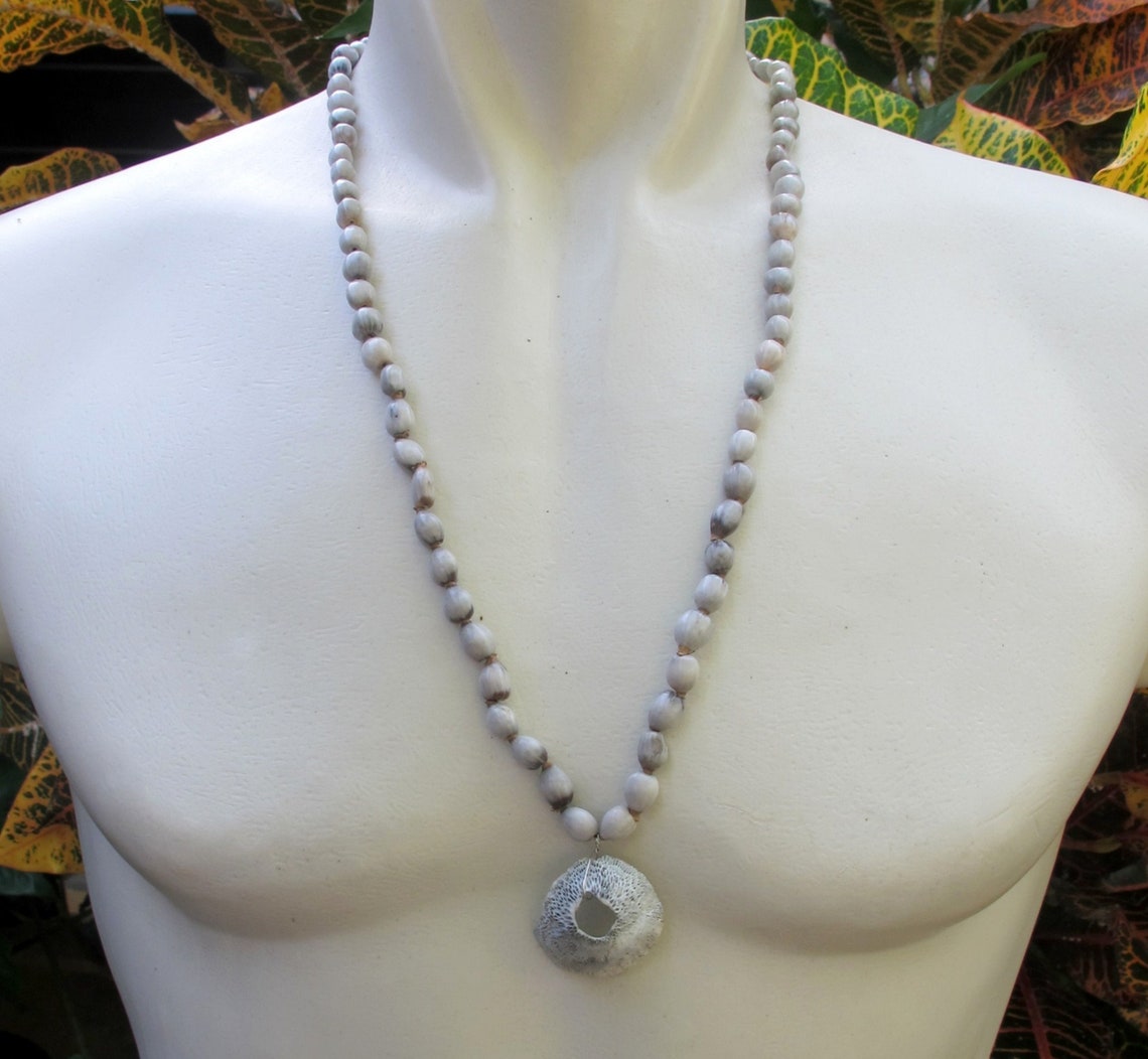 Job's tears long necklace barnacle necklace natural Etsy