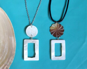 Parelmoerhangerketting voor bril: roestvrijstalen of leren ketting