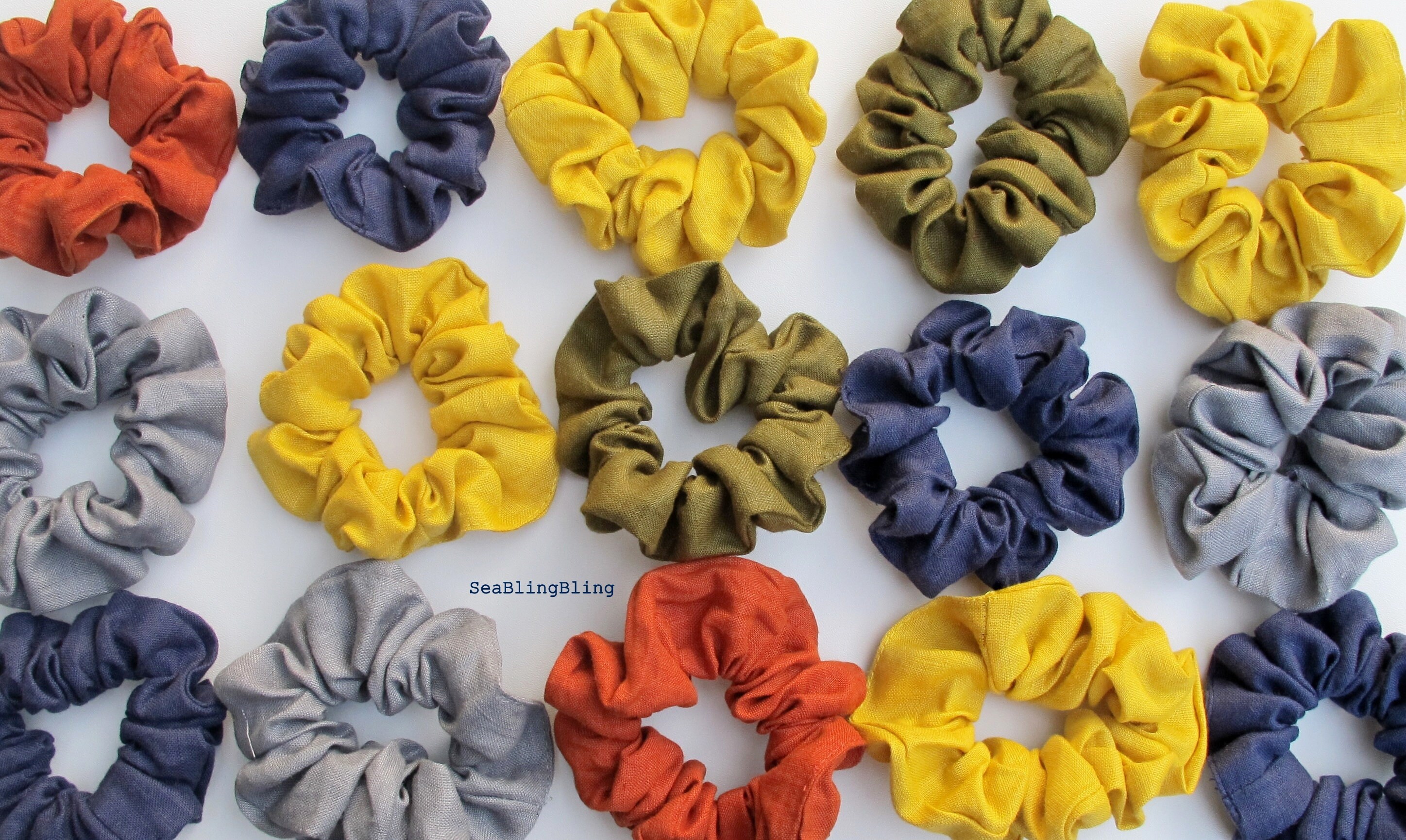 Pure linen hair scrunchies linen wristband hair accessories Etsy