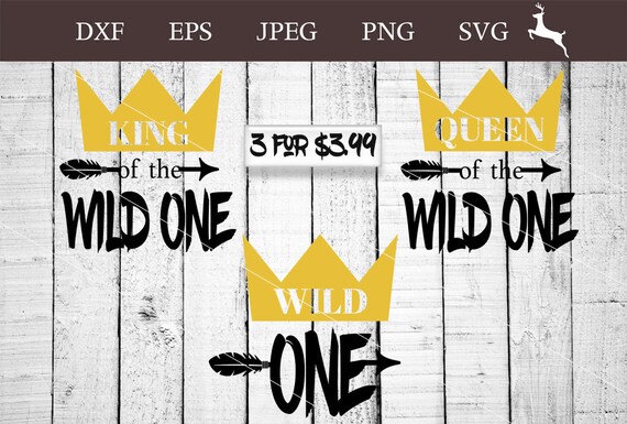 The Wild Ones King Queen Svg Png Clipart Vector Digital Etsy