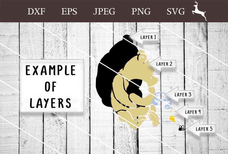 Download Classic Winnie the Pooh SVG PNG Clipart Vector Digital | Etsy