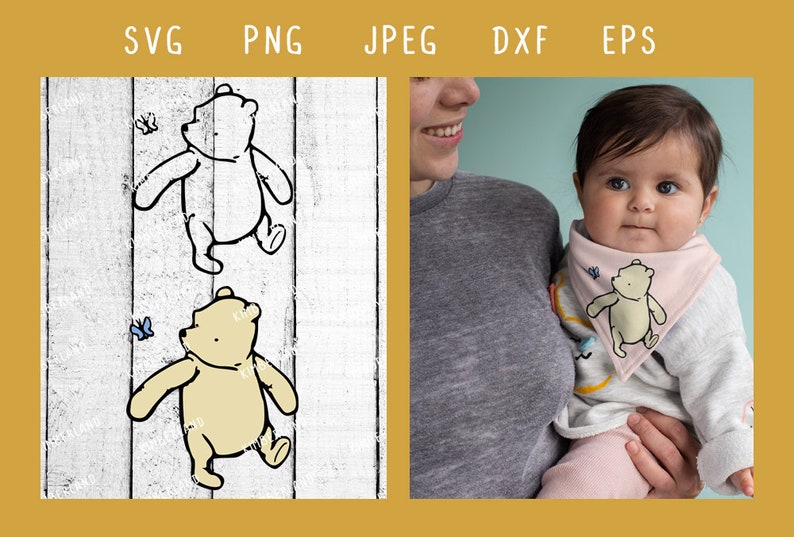 Download Classic Winnie the Pooh SVG PNG Clipart Vector Digital | Etsy