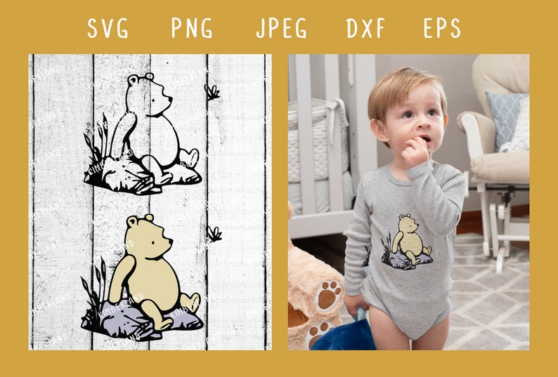 Download Classic Winnie the Pooh SVG PNG Clipart Vector Digital | Etsy