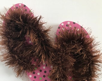 Fuzzy Fluffy Flip Flops - Child