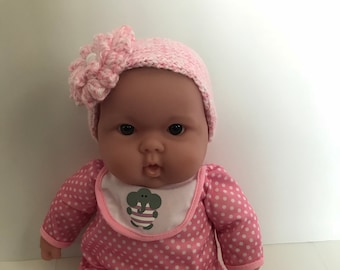 Baby Headband - Flower Headband - Knitted Headband - Ear Warmer - Pink Baby Shower Gift - Baby Gift