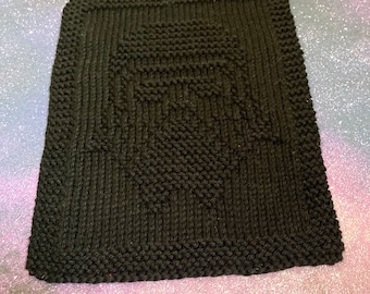 Kylo Ren Star Wars Inspired, Dishcloth, Washcloth, Hand Knit