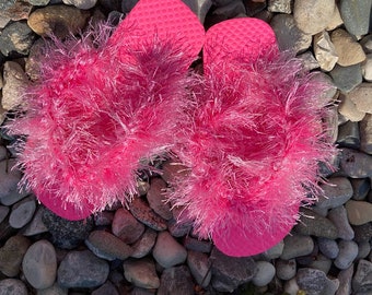 Fuzzy Fluff Flip Flops - Child