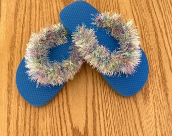 Fuzzy Fluffy Flip Flops - Child