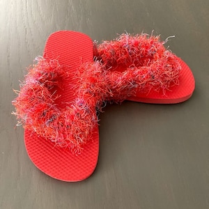 Fuzzy Fluffy Flip Flops - Child