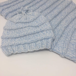 Baby Cocoon & Hat - Hand Knit