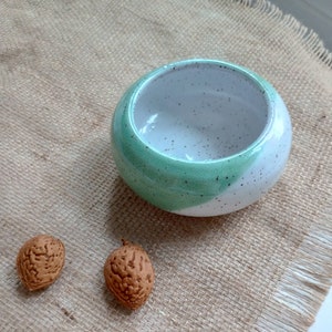 PERSONALISIERTE KERAMIKSCHALE, gesprenkelte Keramikschale, moosgrüne Pflanzschale, Keramikschale, gesprenkelte Keramikschale, Kakteenpflanzgefäß