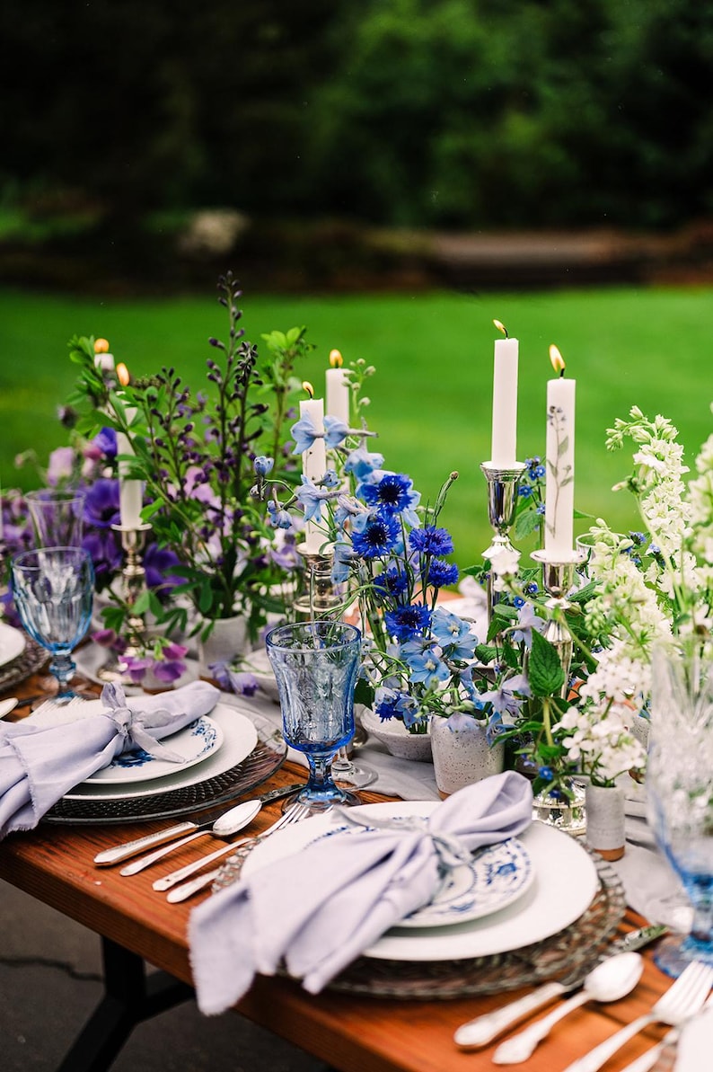 PRESSED WILDFLOWER CANDLE taps toelopend, handgemaakt, echte gedroogde geperste bloemen, varens, eenzijdige echte bloemenkandelaar, hygge, cottage core, boho afbeelding 15