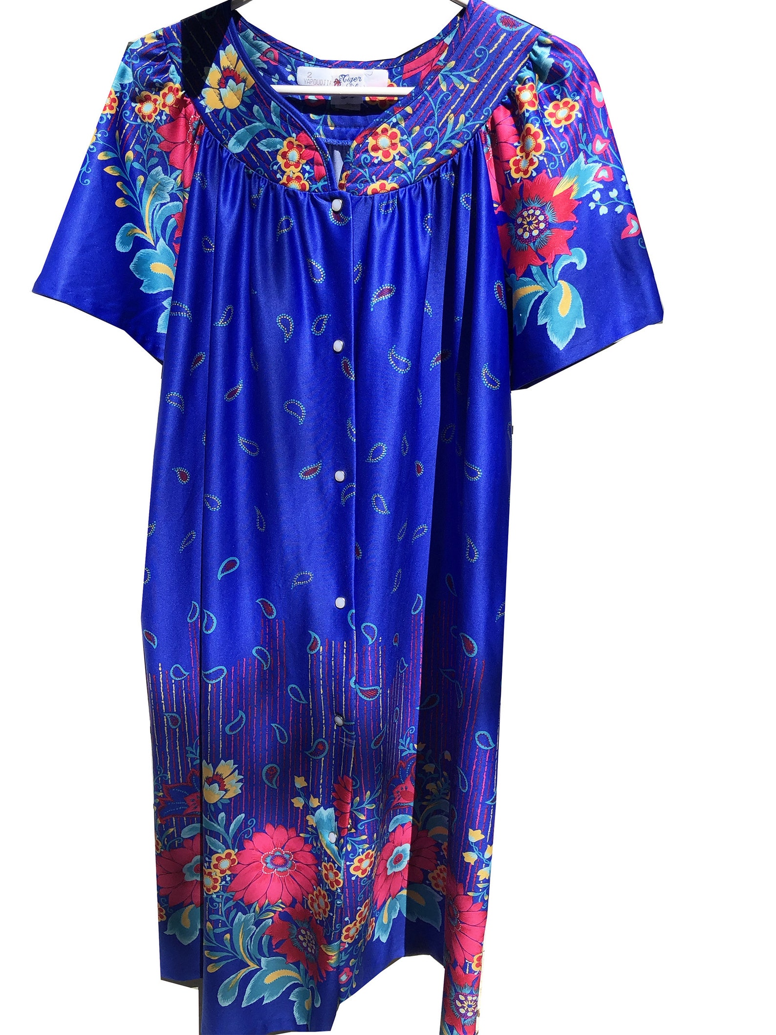 Vintage Blue With Flower Dress by Tiger Lily // Large Woman Etsy