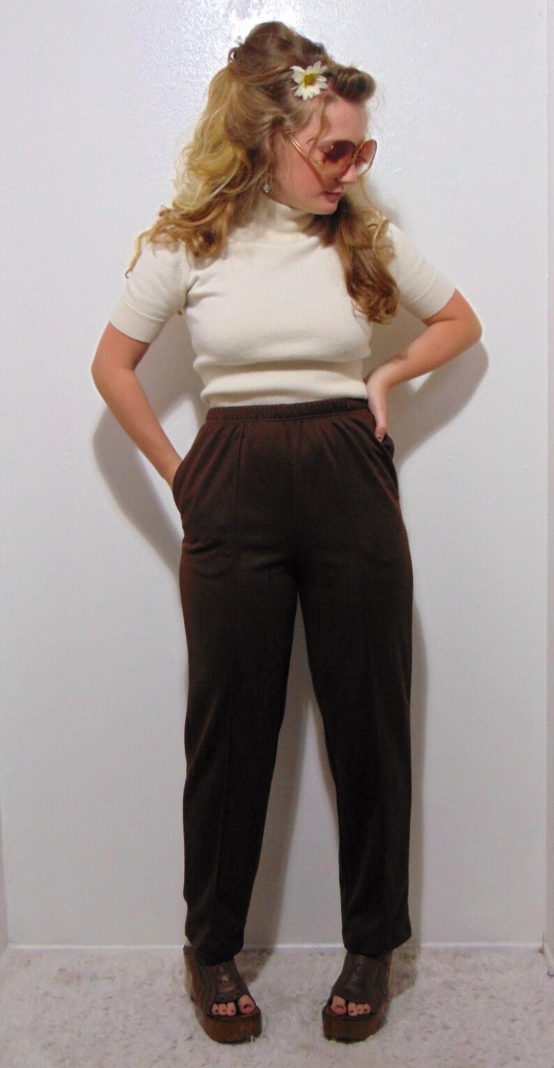 Vintage Blair polyester Brown pants 