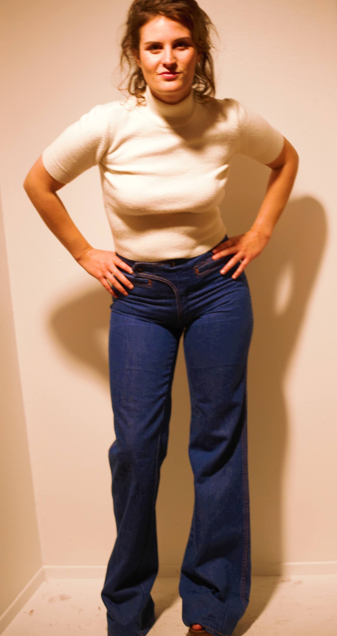 turtleneck and shorts outfit