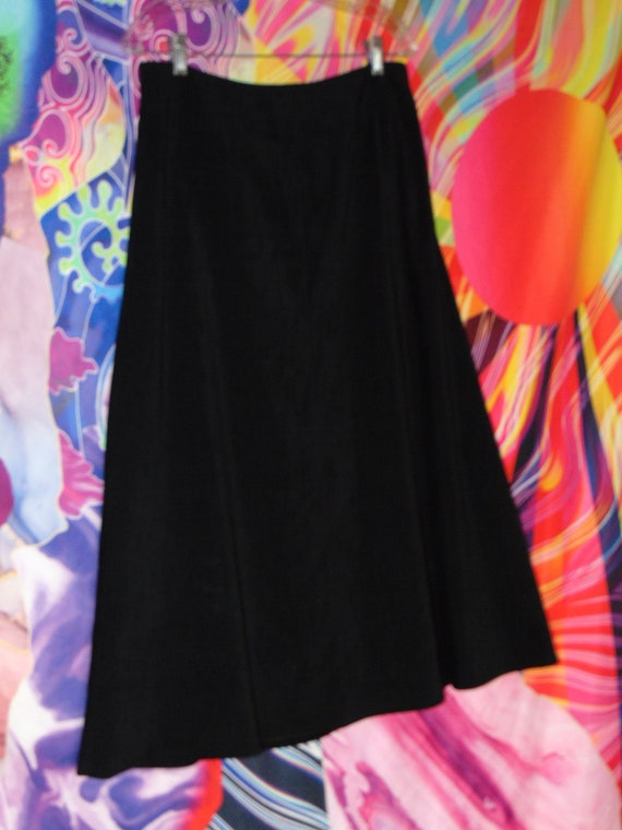 Vintage 1970s 80s black suede like skirts Talbots… - image 8