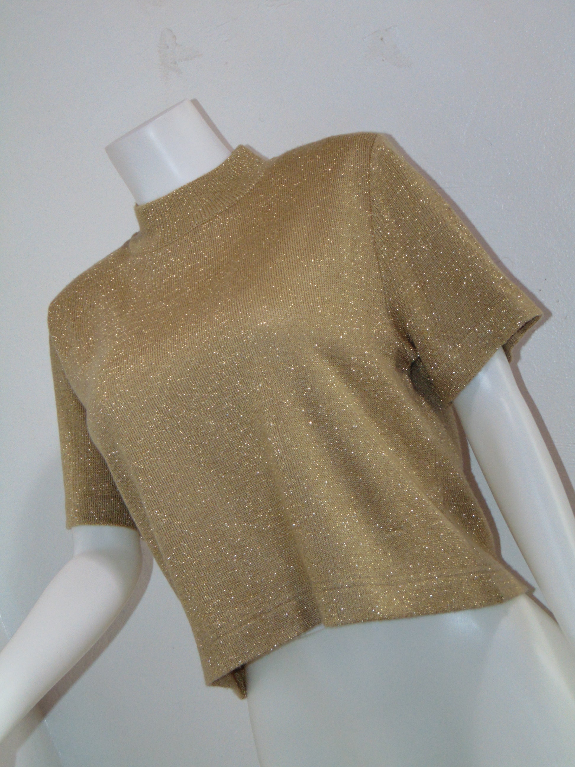 gold sparkle turtleneck