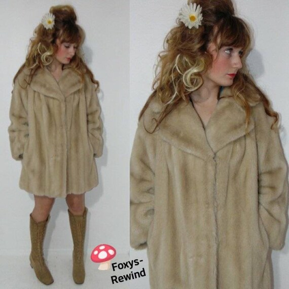 beige fur coat