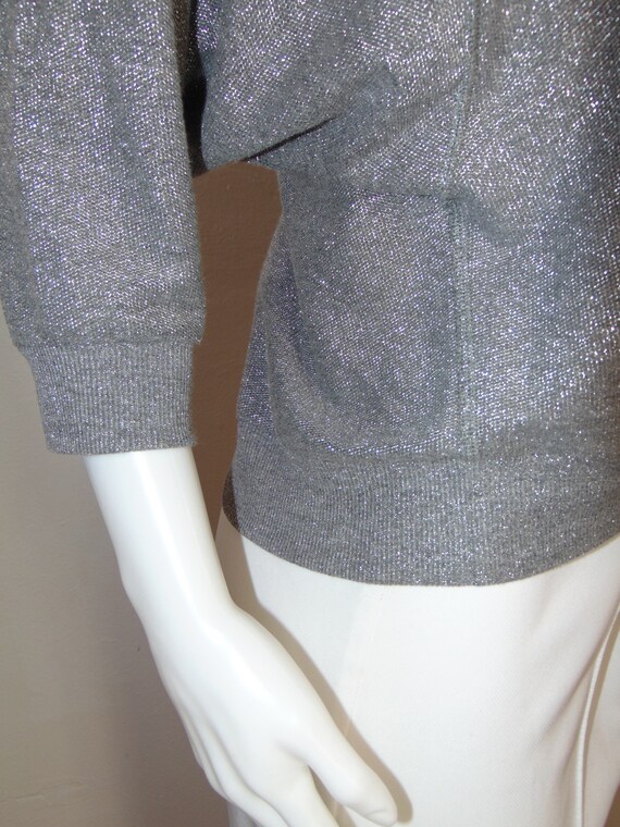 New years Vintage 1980s 90s guess silver top shor… - image 10