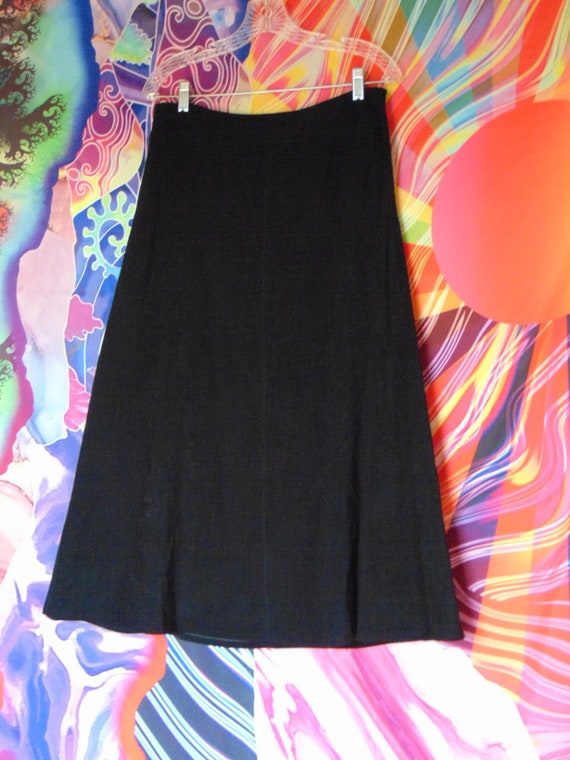 Vintage 1970s 80s black suede like skirts Talbots… - image 3