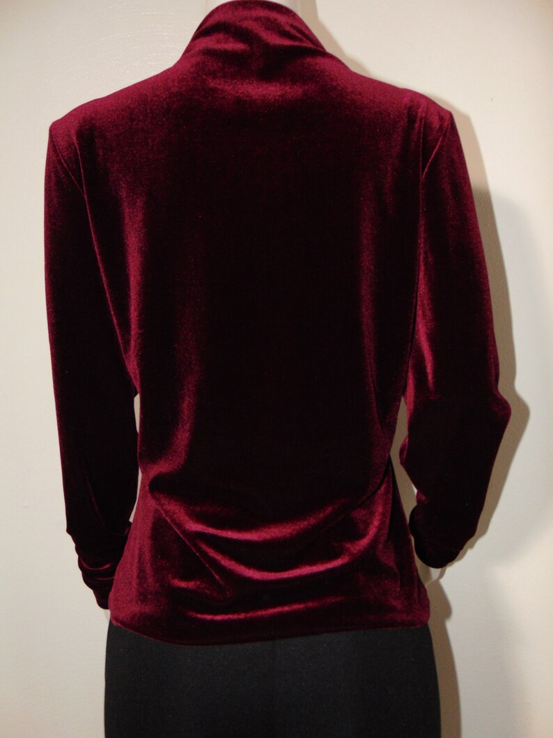 mock neck red top