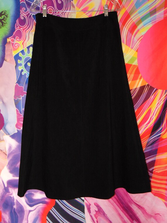 Vintage 1970s 80s black suede like skirts Talbots… - image 7