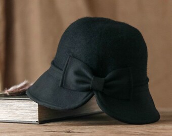 Wool Cloche Hat Winter Hat for Women 