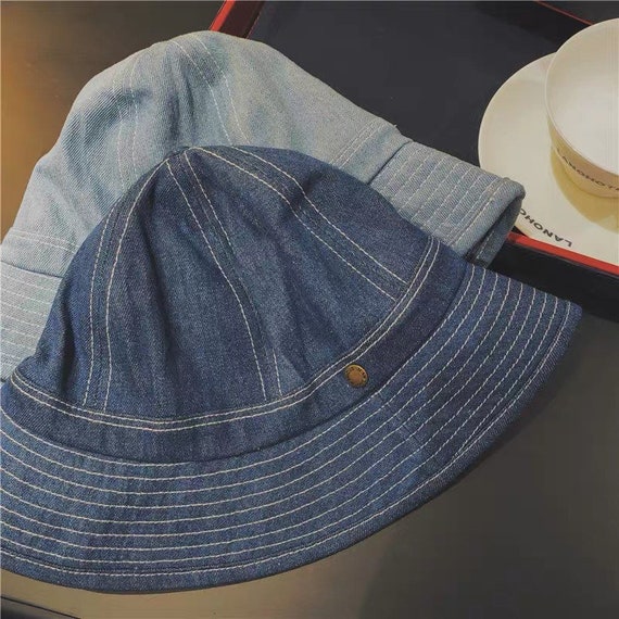 Oversize Denim Bucket Hat, Large Bucket Hat for Women Men, XL XXL