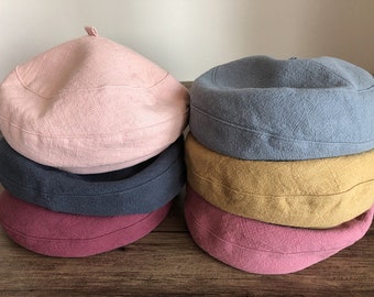 Frühlings-Sommer Beret für Frauen, Leinen Beret Hut, Frühling / Sommer Beret für Mädchen / Frauen, Solid Color Beret, Maler Beret, Geschenk für sie