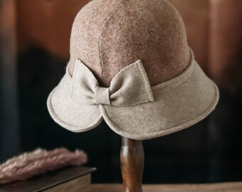 Wool Cloche Hat Winter Hat for Women 
