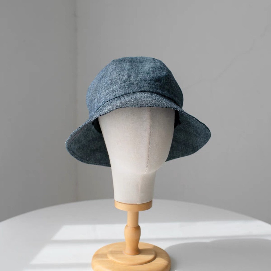 Custom Linen Bucket Hat Large Size Bucket Hat Bucket Hat for Etsy