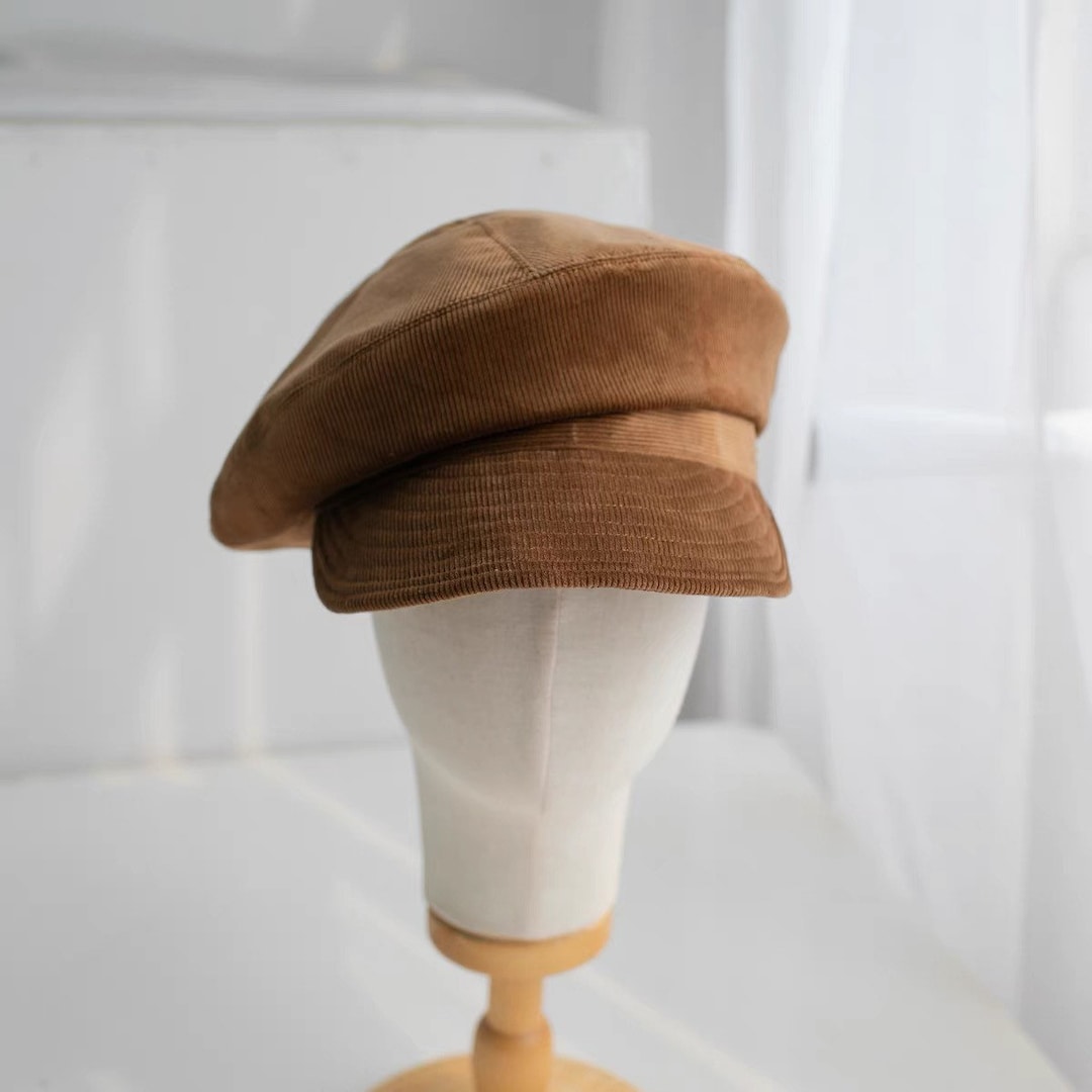 Custom Corduroy Newsboy Cap for Women/men, Spring/fall/winter Hat for