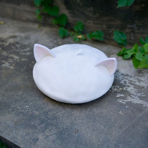 Cat Beret Hat for Women and Kid Cat Ear Berets Girl Women Etsy