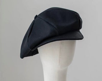 Sombrero de vendedor de periódicos de gran tamaño hecho a medida, gorra de vendedor de periódicos slouchy, sombrero de algodón de gran tamaño para hombre/mujer, sombrero de gorra de vendedor de periódicos hecho a mano, estilo vintage