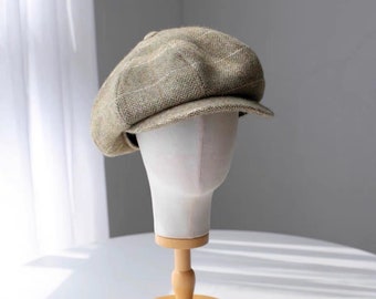 Cappello da newsboy oversize su misura, berretto da newsboy slouchy unisex, cappello di lana oversize per uomo/donna, cappello da newsboy fatto a mano, regalo per lui lei