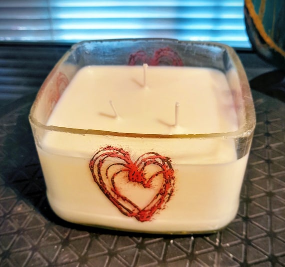 24oz Vanilla Scented Soy Candle: Handmade Home Decor