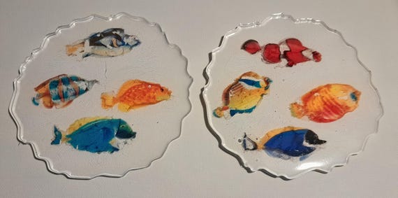 Clear Resin with Tropical Fish