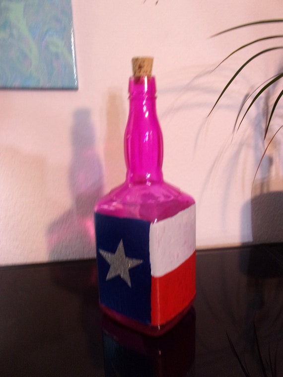 Texas Flag Acrylic Large Bottle with LED light