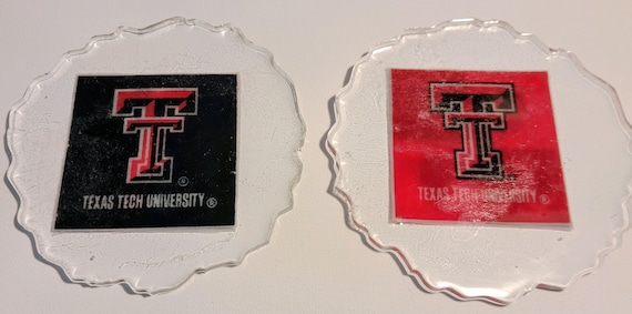 2 Clear Resin with Texas Tech University Emblems