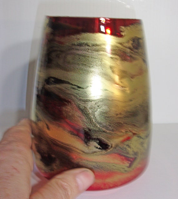 Original Resin Contemporary Pour on Vase