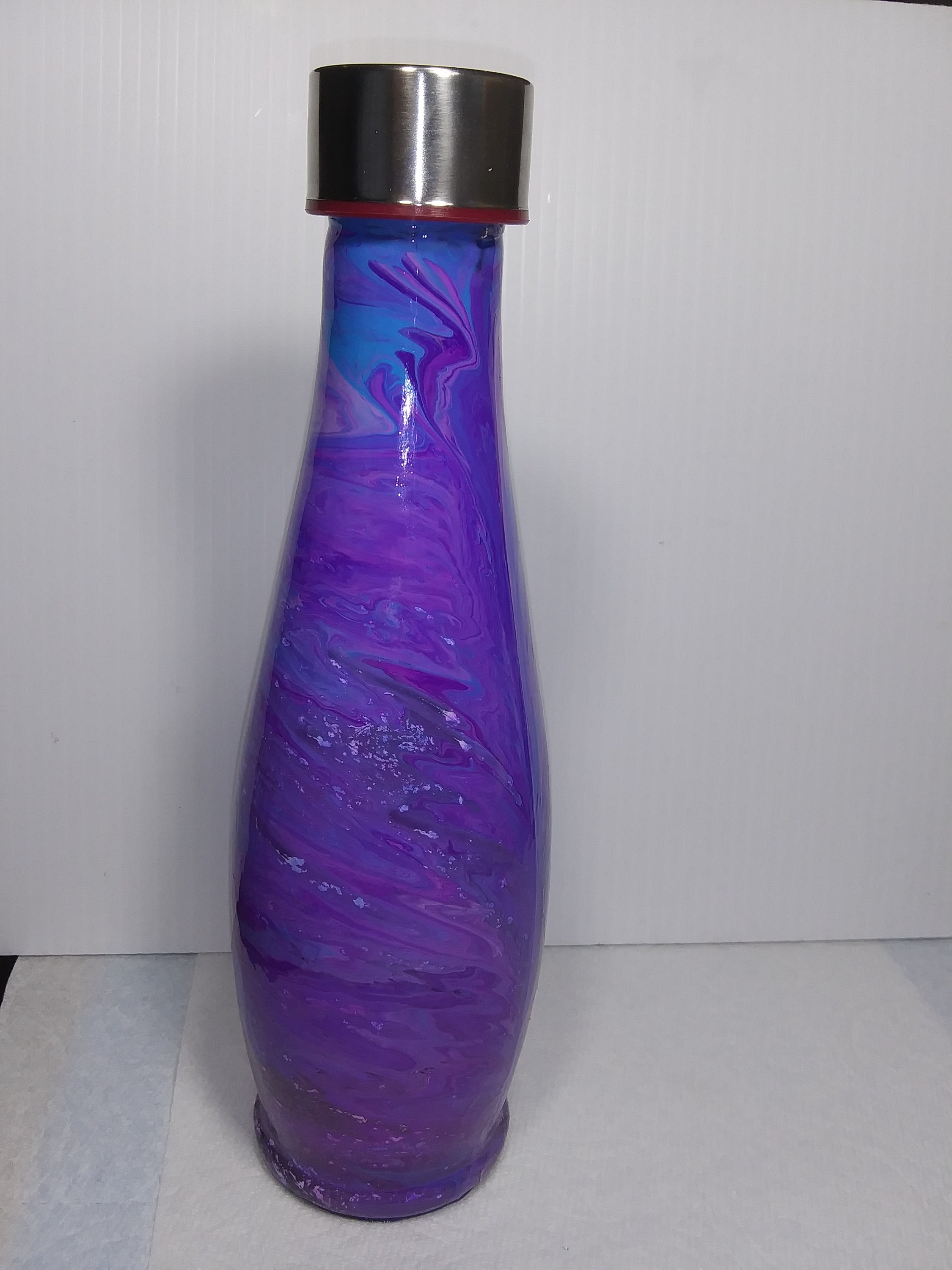 Glass Acrylic Paint Drink Bottle