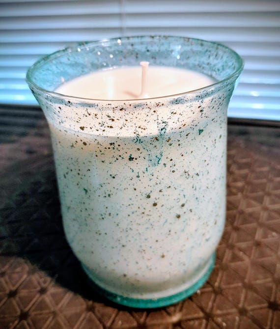Handmade Vanilla Soy Sparkle Candle: 16oz Home Decor