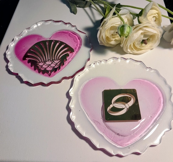 Clear Resin with Hearts