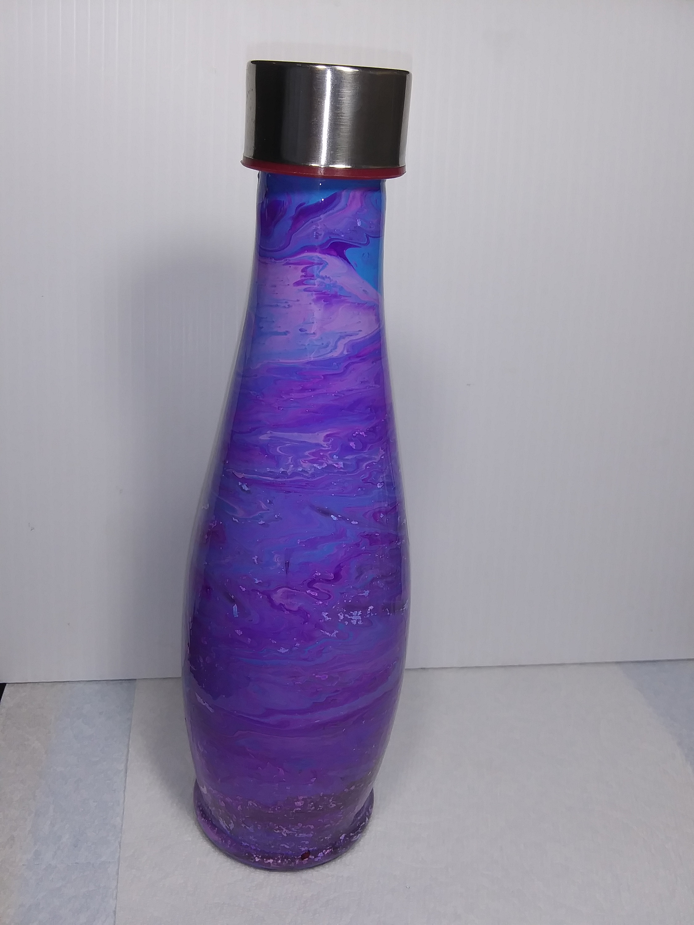 Glass Acrylic Paint Drink Bottle