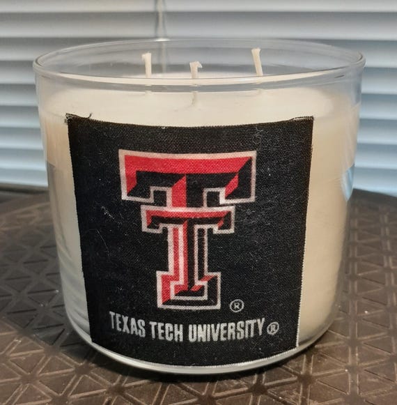 24oz Texas Tech Vanilla Scented Soy Candle: Handmade Home Decor