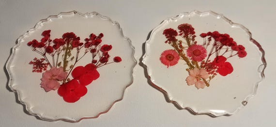 Clear Resin with Decorative Compressed Flowers