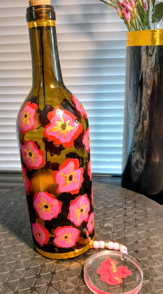 Medium Flower Wine Glass Wind Chime