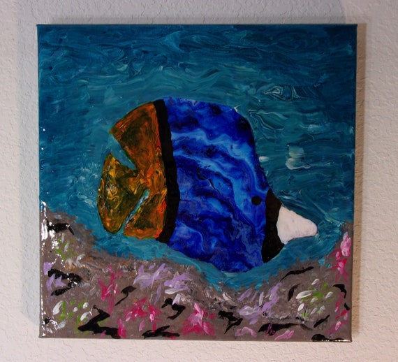 Original Acrylic Contemporary Art Painting - Fish