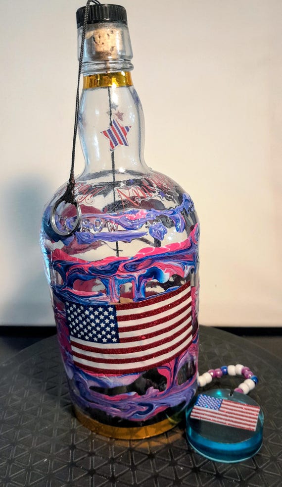 Large Glass USA Wind Chime