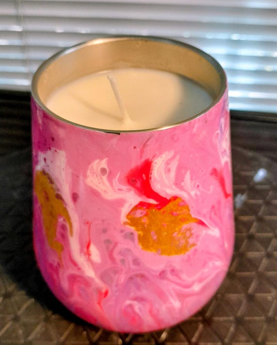 Wine Stainless Steel 16oz Candle